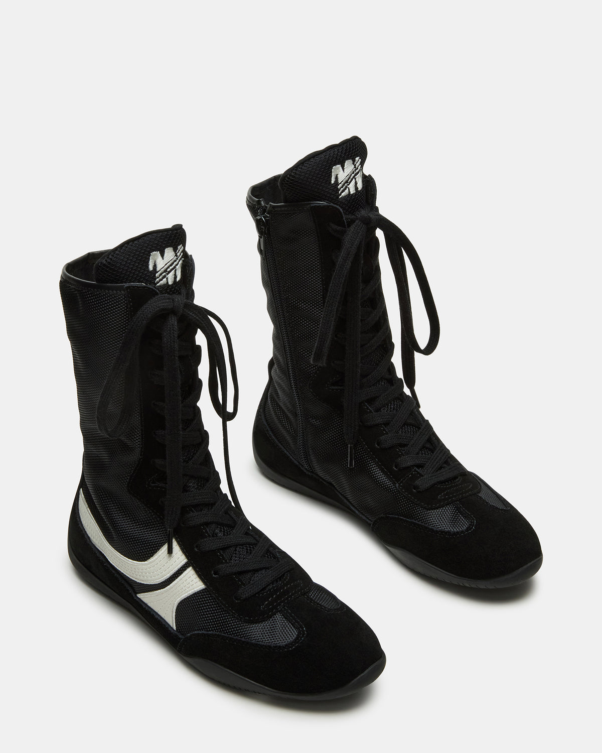 Steve Madden PAXTIN Black Multi Women's High-Top Lace-Up Sneaker
