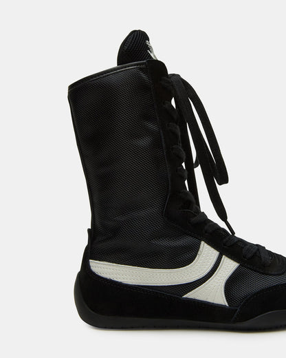 Steve Madden PAXTIN Black Multi Women's High-Top Lace-Up Sneaker