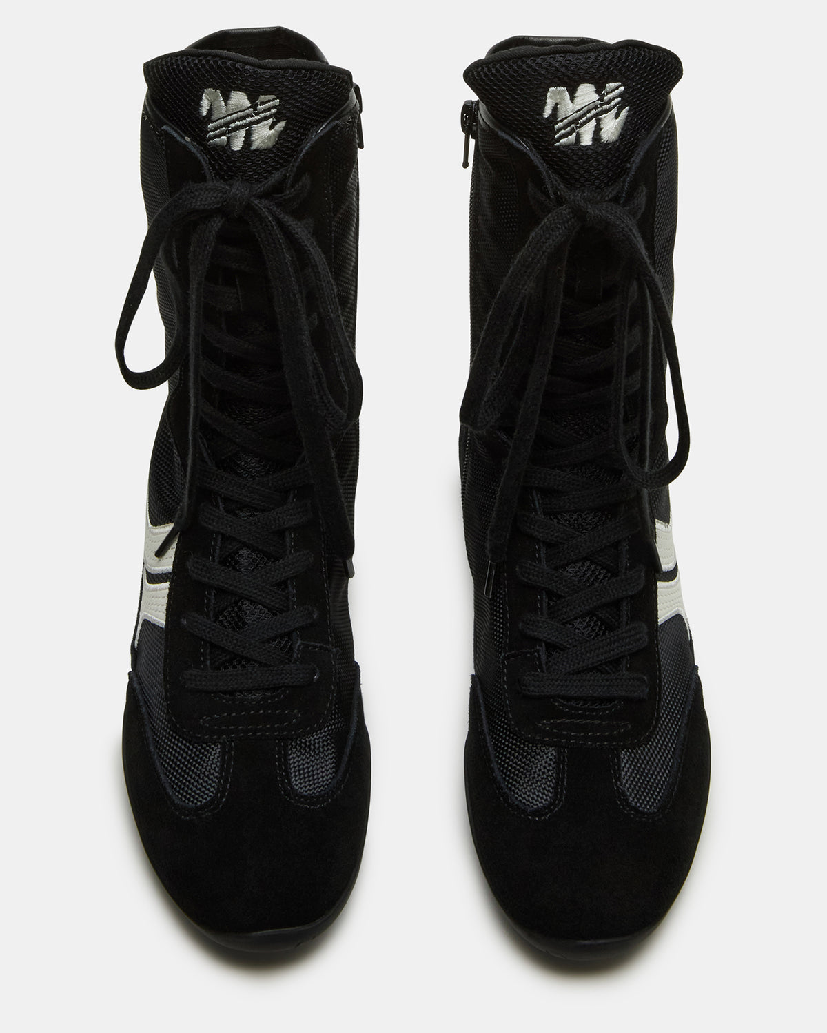 Steve Madden PAXTIN Black Multi Women's High-Top Lace-Up Sneaker