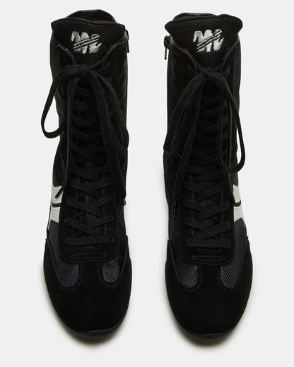 Steve Madden PAXTIN Black Multi Women's High-Top Lace-Up Sneaker