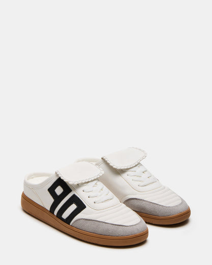 Steve Madden NOSTALGIC White Multi Women's Low-Top Slip-On Mule Sneaker