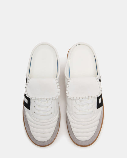 Steve Madden NOSTALGIC White Multi Women's Low-Top Slip-On Mule Sneaker