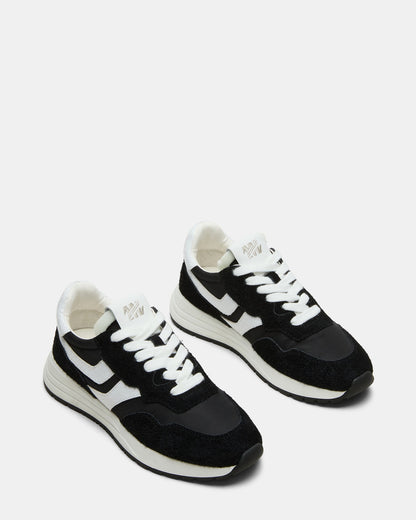Steve Madden BURST Black Multi Women's Low-Top Lace-Up Sneaker
