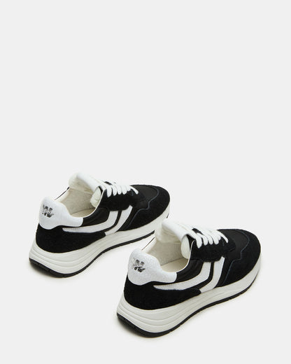 Steve Madden BURST Black Multi Women's Low-Top Lace-Up Sneaker