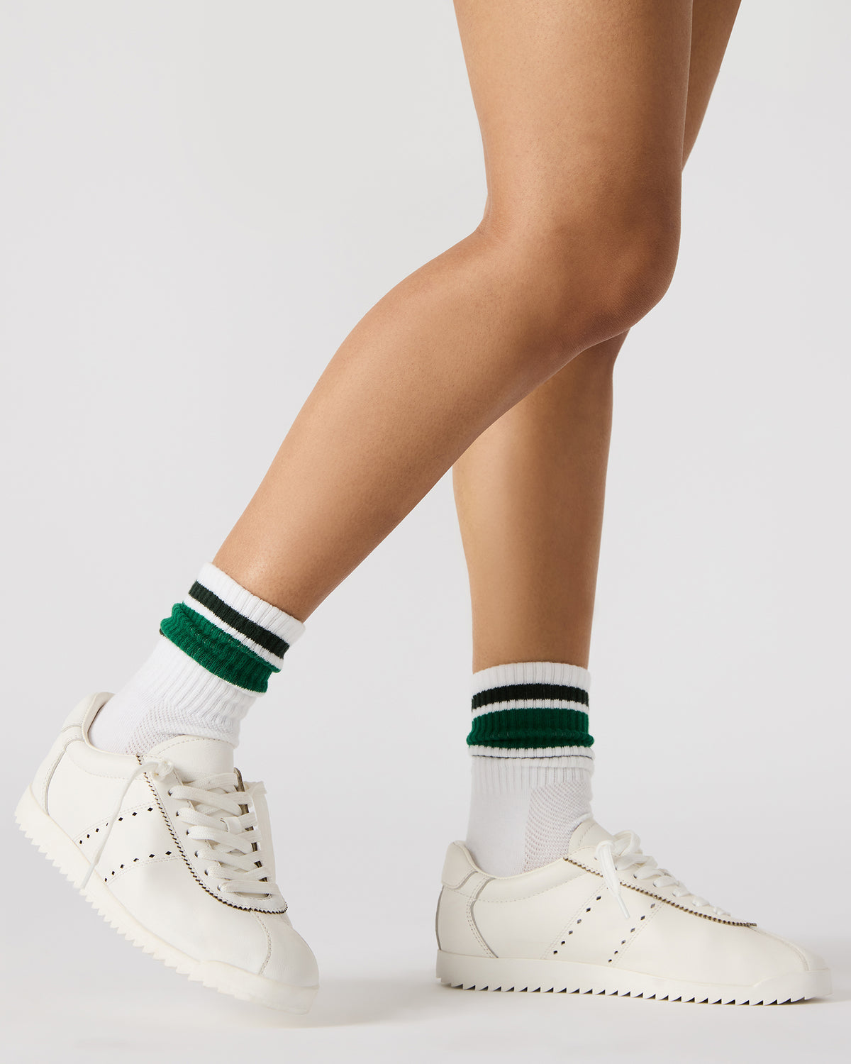 Steve Madden MIRAGE White Leather Women's Low-Top Sneaker