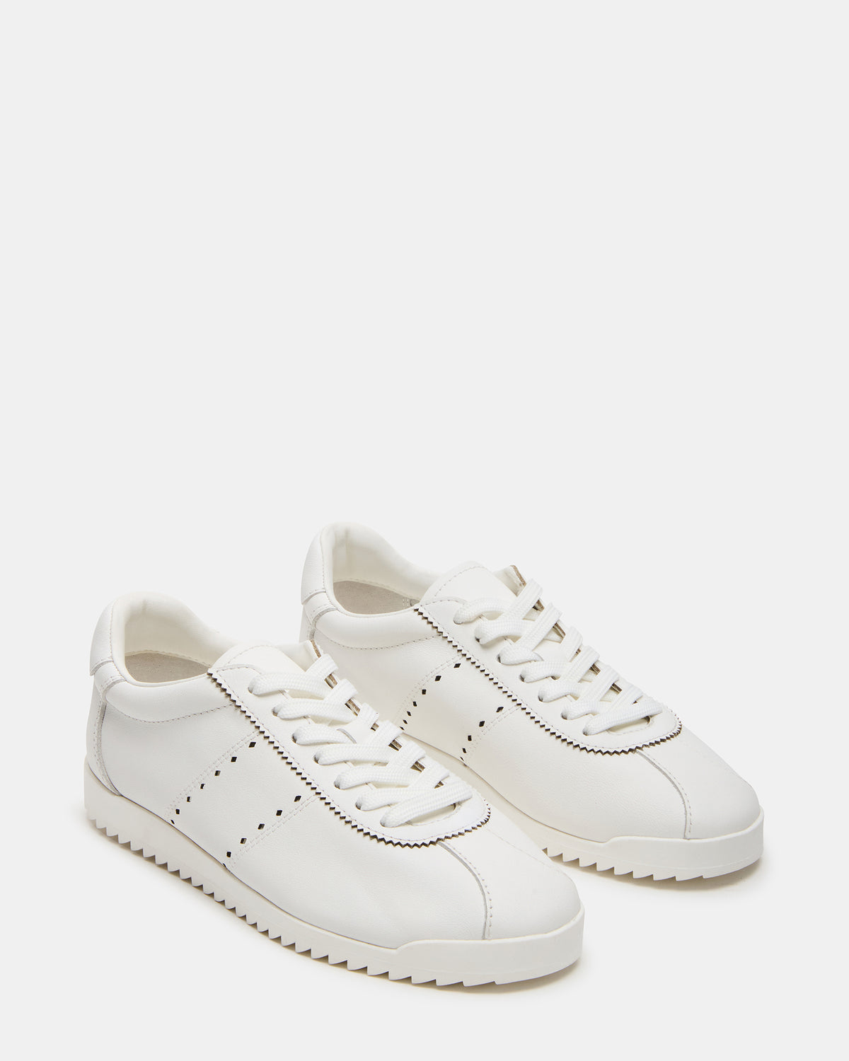 Steve Madden MIRAGE White Leather Women's Low-Top Sneaker