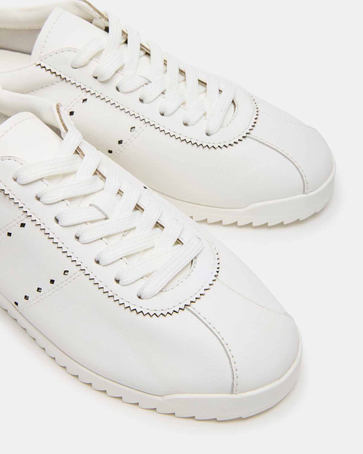Steve Madden MIRAGE White Leather Women's Low-Top Sneaker