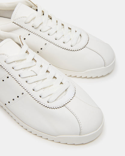 Steve Madden MIRAGE White Leather Women's Low-Top Sneaker
