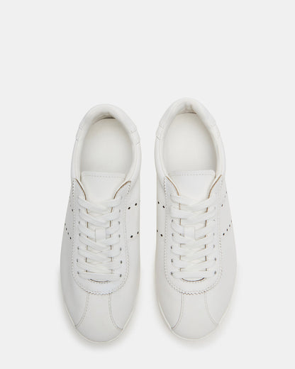 Steve Madden MIRAGE White Leather Women's Low-Top Sneaker