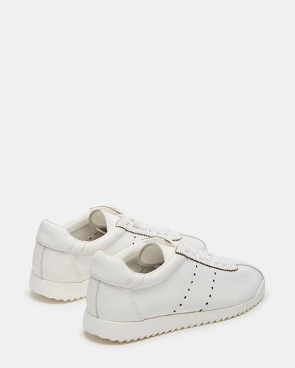 Steve Madden MIRAGE White Leather Women's Low-Top Sneaker