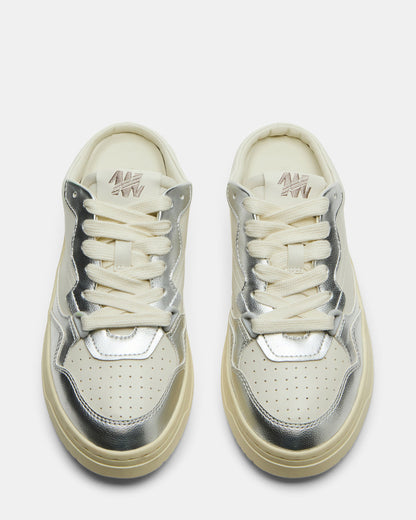 Steve Madden JENSEN Silver Multi Slip-On Low-Top Mule Sneaker | Women's Sneakers