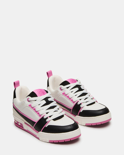 Steve Madden SKATER Black/Pink Low-Top Lace-Up Women's Sneaker