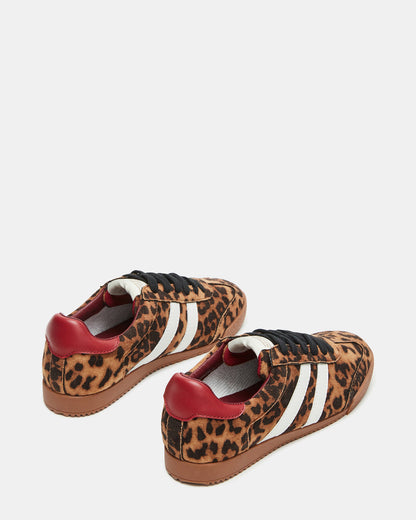 Steve Madden HUDSIN Leopard Women's Lace-Up Low-Top Sneaker