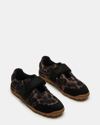 Steve Madden AGILITY Leopard Velcro Women's Mary Jane Low-Top Sneaker