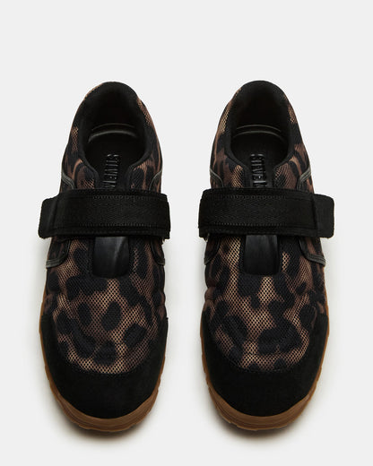 Steve Madden AGILITY Leopard Velcro Women's Mary Jane Low-Top Sneaker