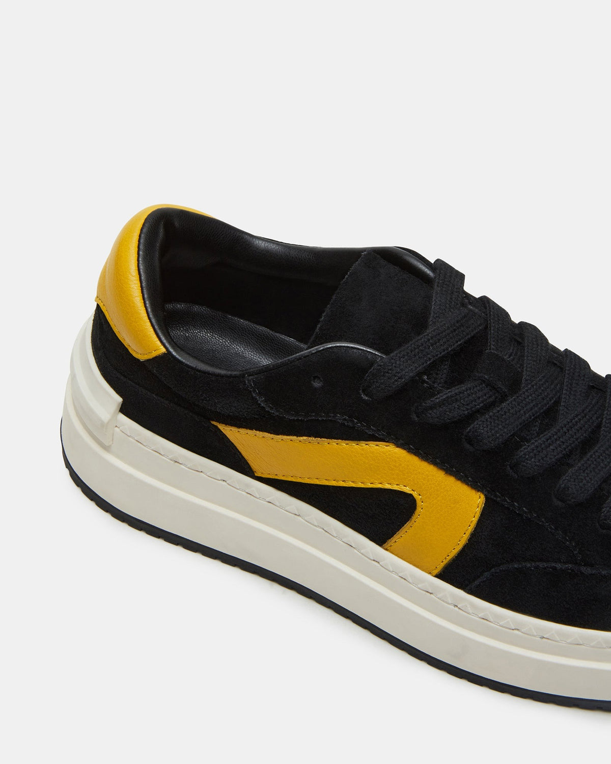 Steve Madden KICKFLIP Black Suede Platform Low-Top Sneaker | Women's Sneakers