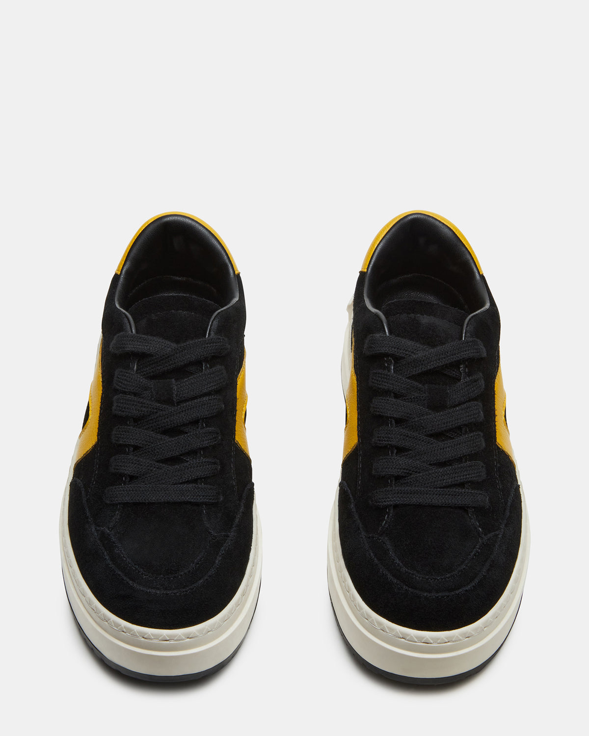 Steve Madden KICKFLIP Black Suede Platform Low-Top Sneaker | Women's Sneakers