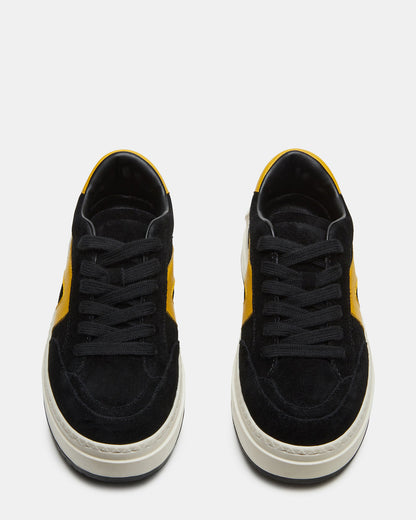 Steve Madden KICKFLIP Black Suede Platform Low-Top Sneaker | Women's Sneakers