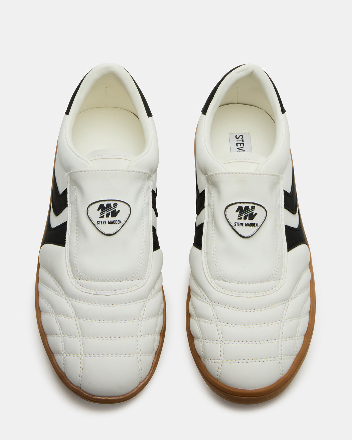 Steve Madden BOLT Black/White Low-Top Sneaker | Women's Sneakers