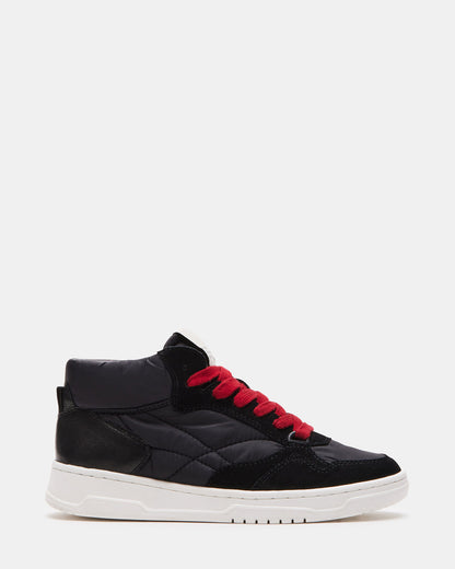 Steve Madden EVERETT Black Multi High-Top Lace-Up Sneaker | Women's Sneakers