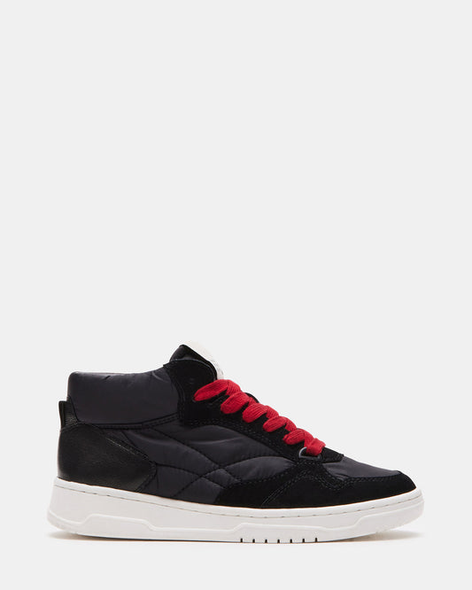 Steve Madden EVERETT Black Multi High-Top Lace-Up Sneaker | Women's Sneakers
