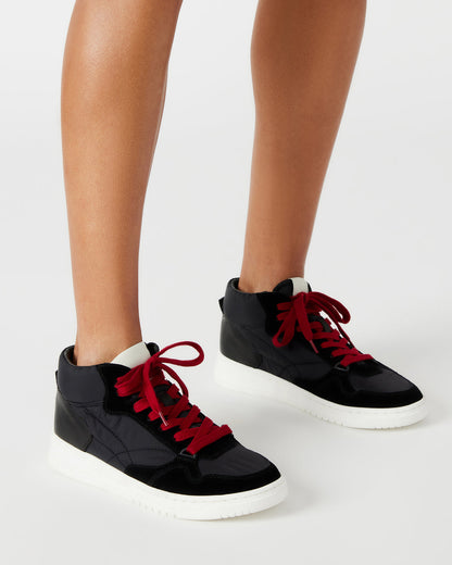 Steve Madden EVERETT Black Multi High-Top Lace-Up Sneaker | Women's Sneakers