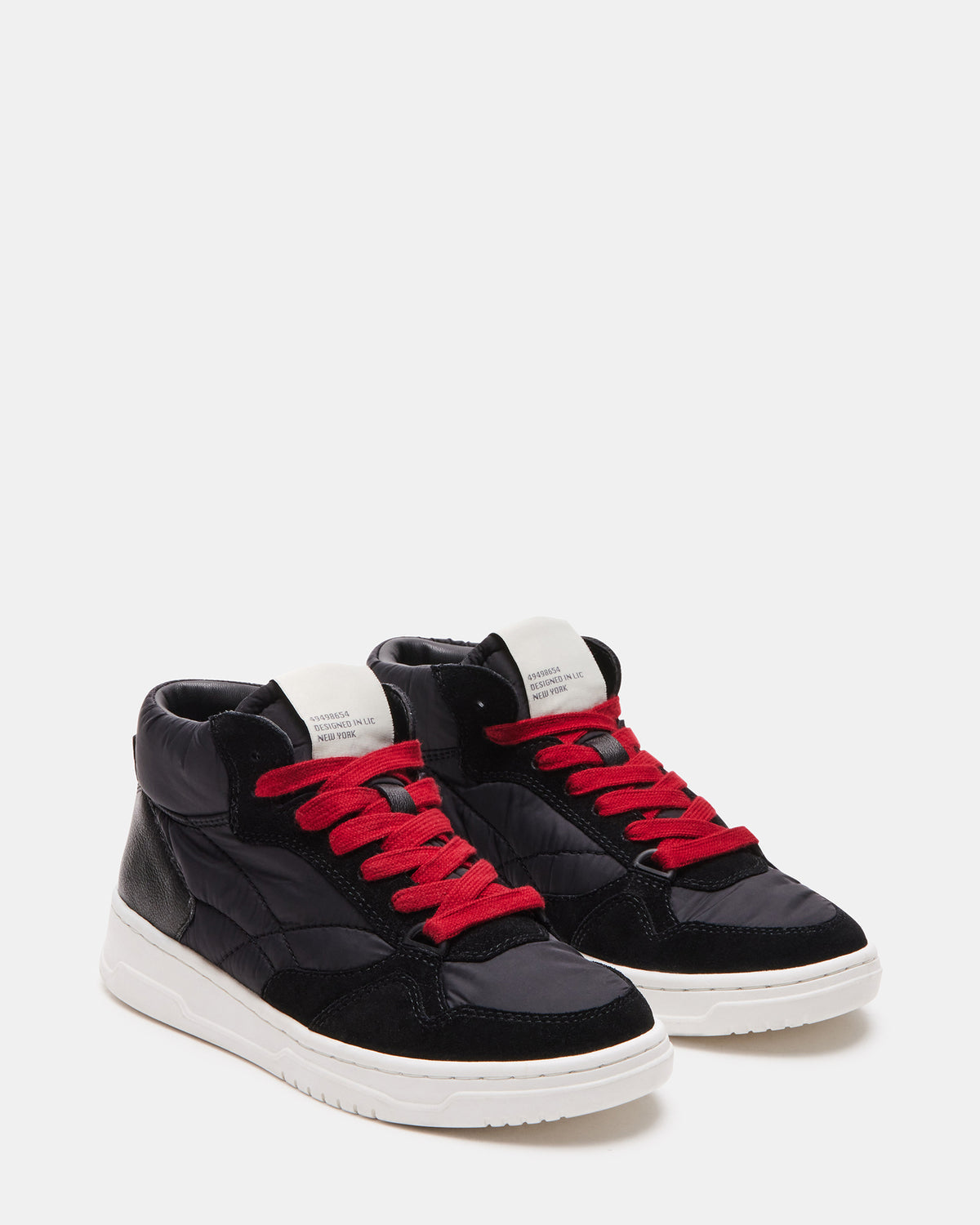 Steve Madden EVERETT Black Multi High-Top Lace-Up Sneaker | Women's Sneakers