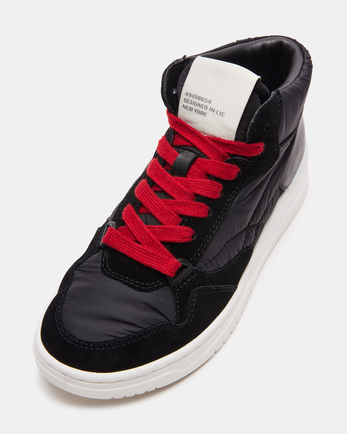 Steve Madden EVERETT Black Multi High-Top Lace-Up Sneaker | Women's Sneakers