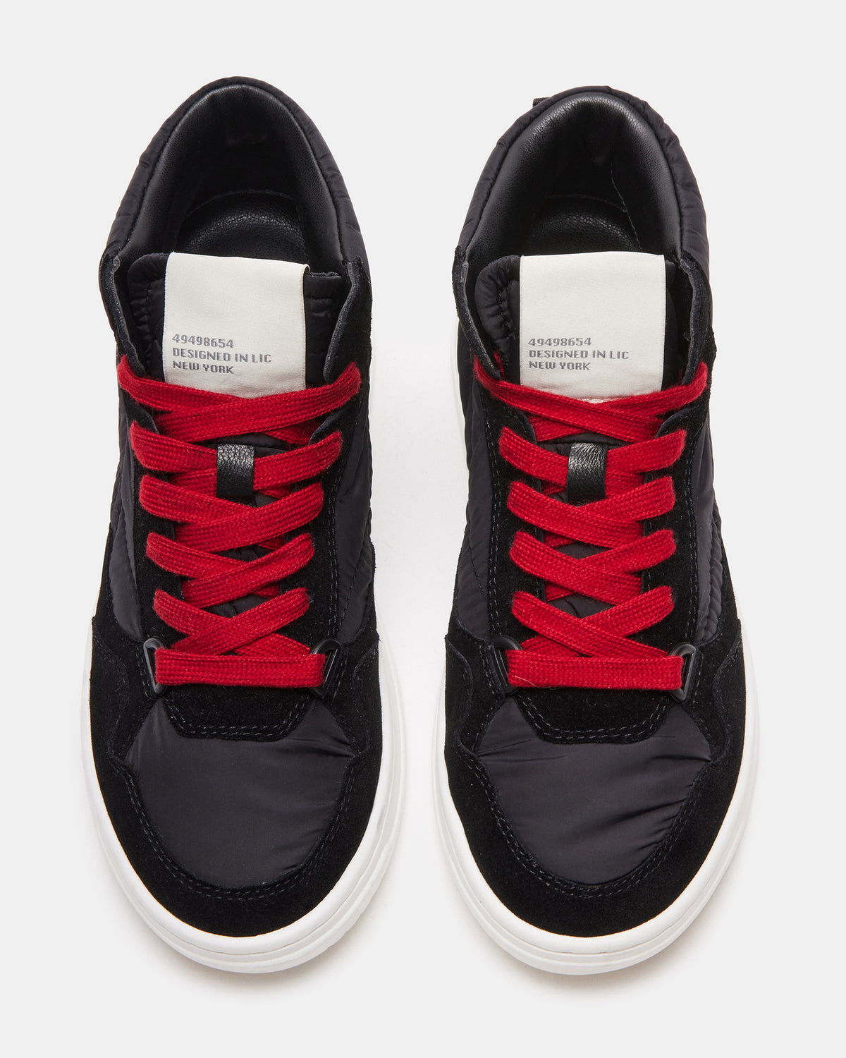 Steve Madden EVERETT Black Multi High-Top Lace-Up Sneaker | Women's Sneakers