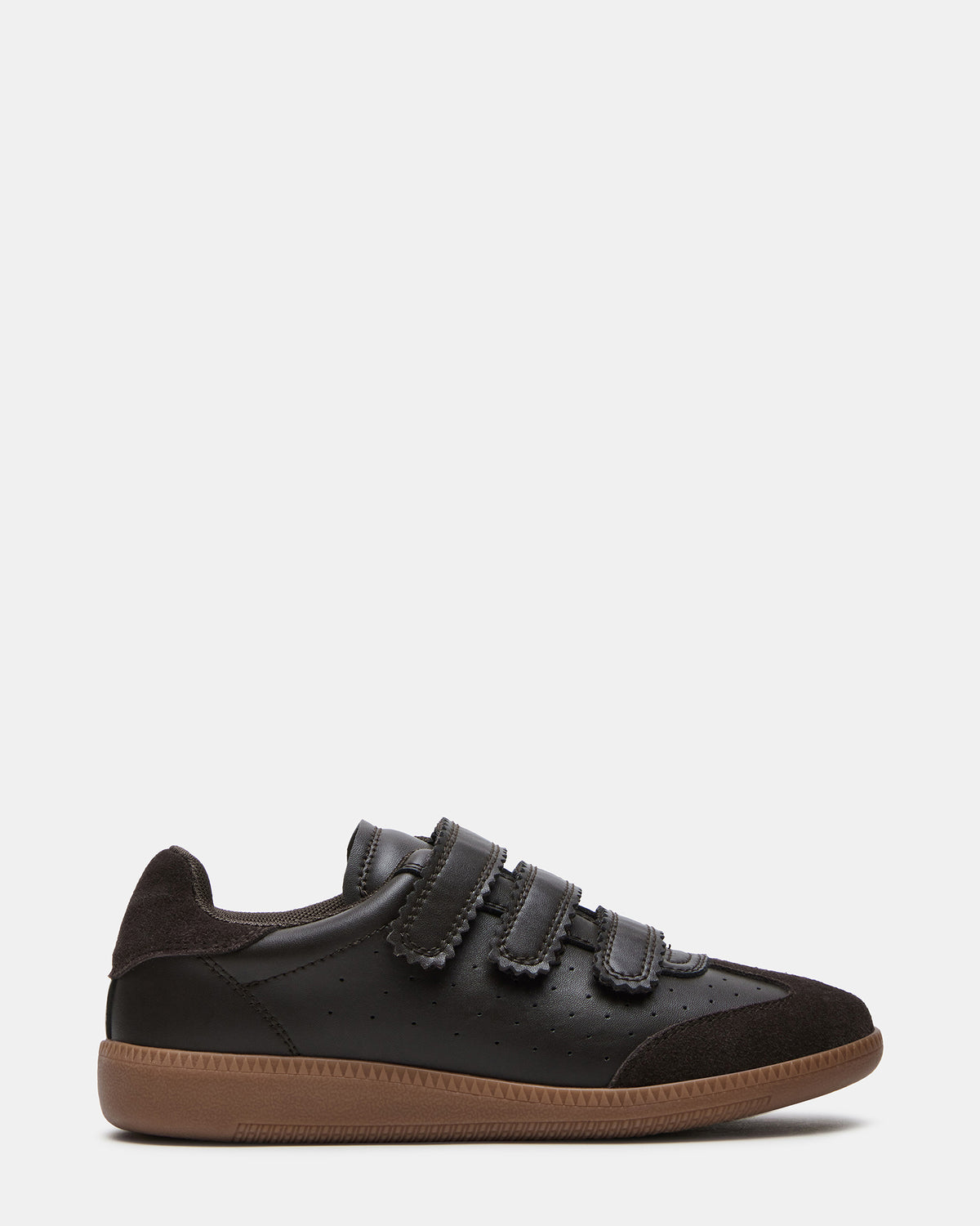 Steve Madden MOMENTUM Brown Suede Velcro Low-Top Women's Sneakers