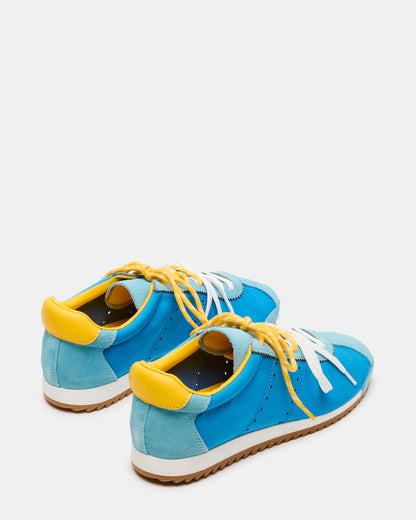 Steve Madden MIRAGE Blue/Yellow Low-Top Sneaker | Women's Sneakers