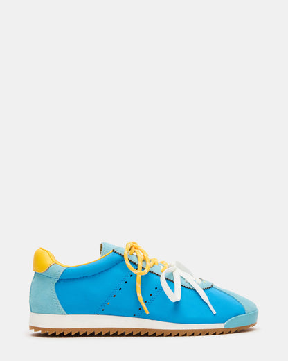 Steve Madden MIRAGE Blue/Yellow Low-Top Sneaker | Women's Sneakers