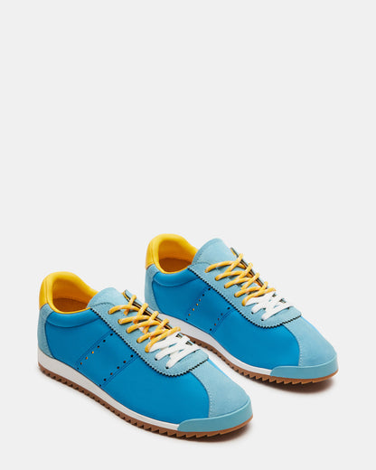 Steve Madden MIRAGE Blue/Yellow Low-Top Sneaker | Women's Sneakers