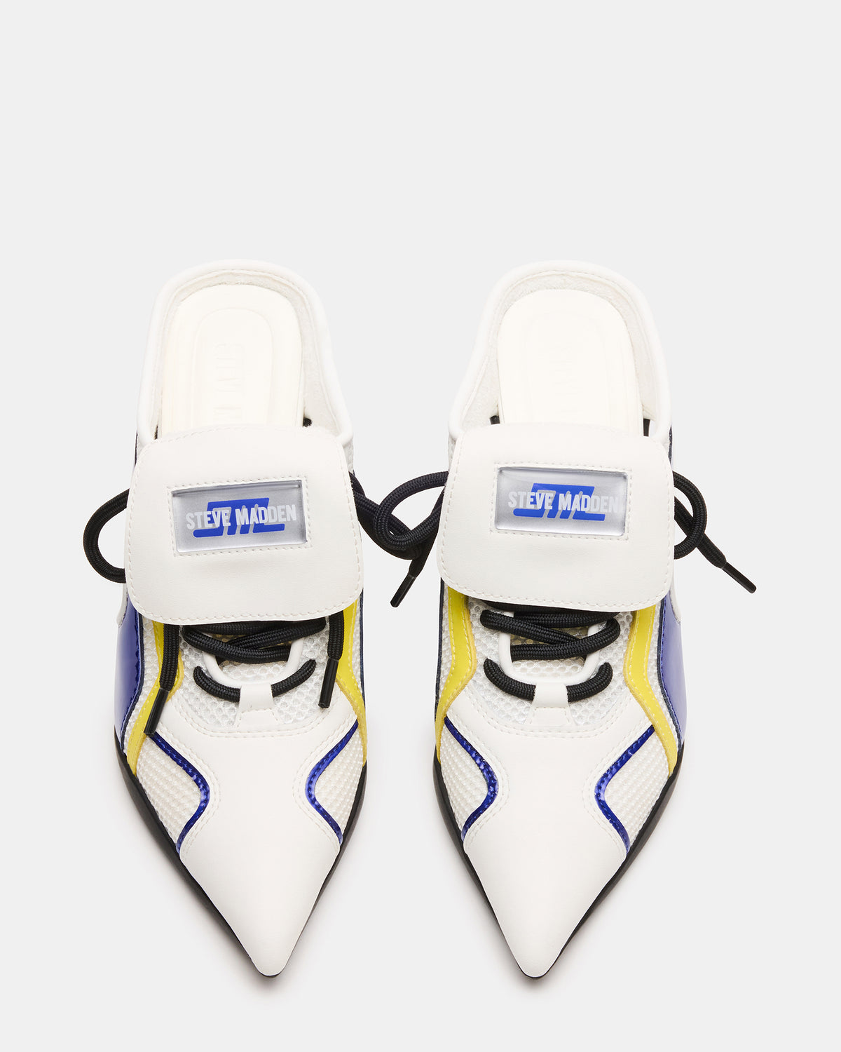 Steve Madden SHEVRON Blue Multi Pointed-Toe Lace-Up Women's Sneaker