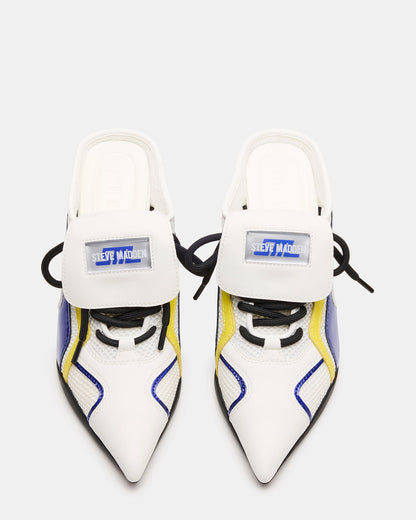 Steve Madden SHEVRON Blue Multi Pointed-Toe Lace-Up Women's Sneaker