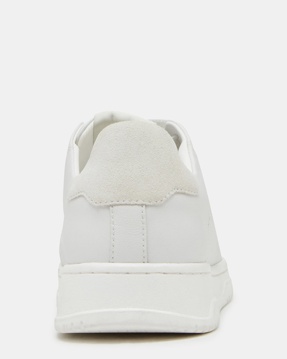 Steve Madden ELSIN White Leather Women's Low-Top Lace-Up Sneaker