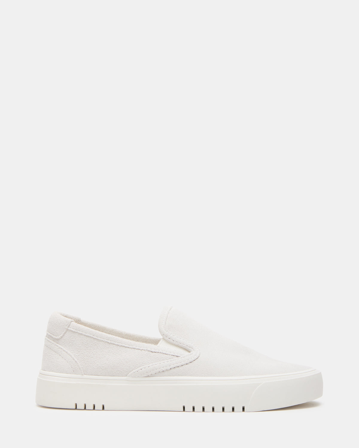 Steve Madden MURPHY White Suede Women's Low-Top Sneaker