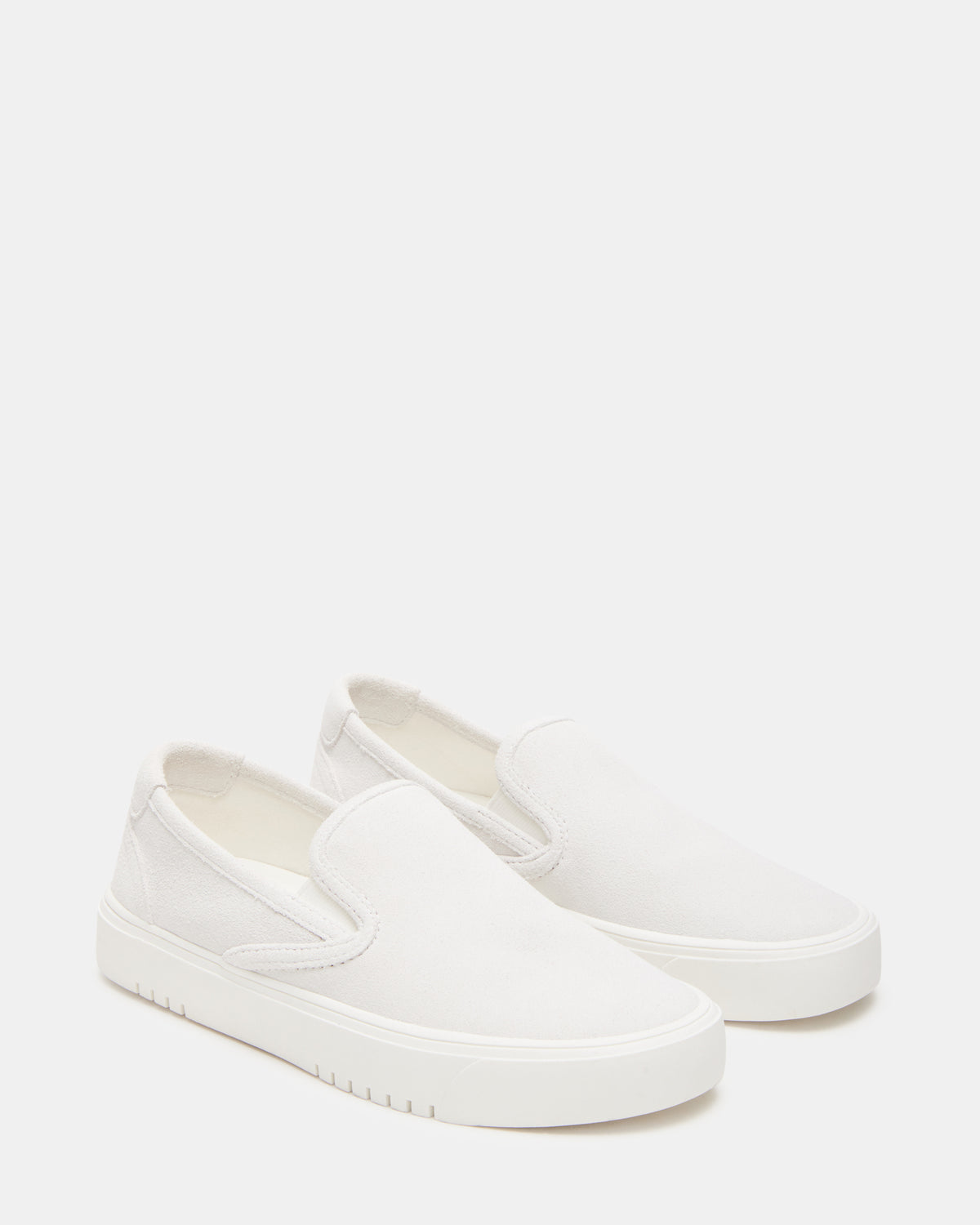 Steve Madden MURPHY White Suede Women's Low-Top Sneaker