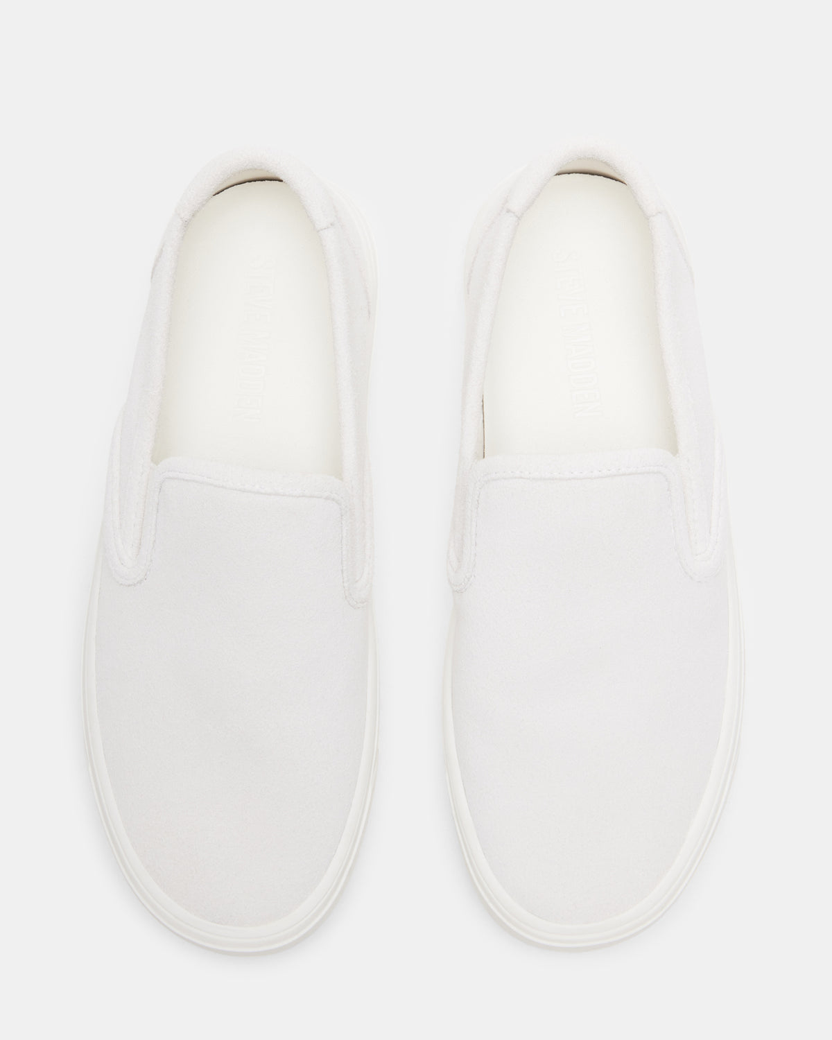 Steve Madden MURPHY White Suede Women's Low-Top Sneaker