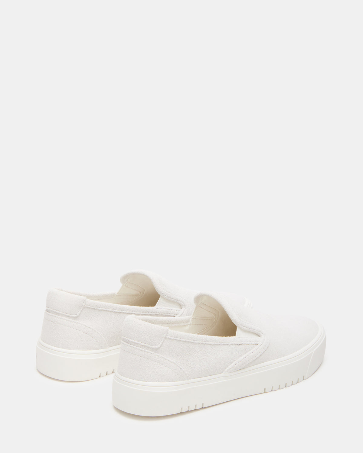 Steve Madden MURPHY White Suede Women's Low-Top Sneaker