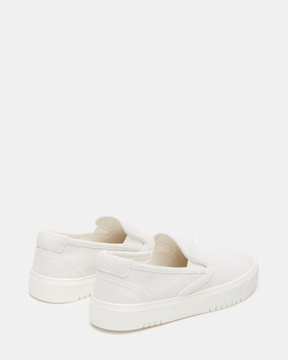Steve Madden MURPHY White Suede Women's Low-Top Sneaker