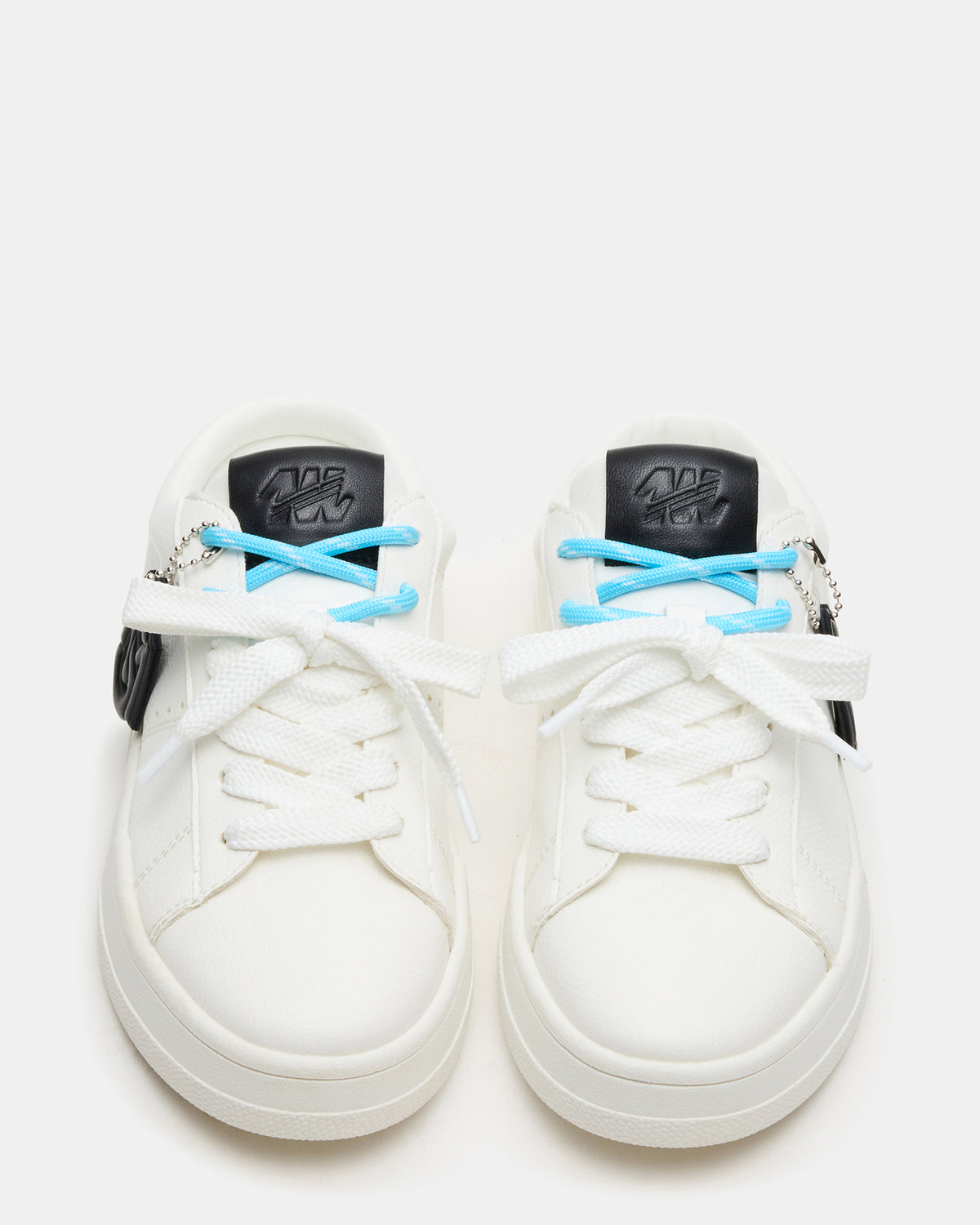 Steve Madden MARNEY White/Black Low-Top Lace-Up Mule Women's Sneaker