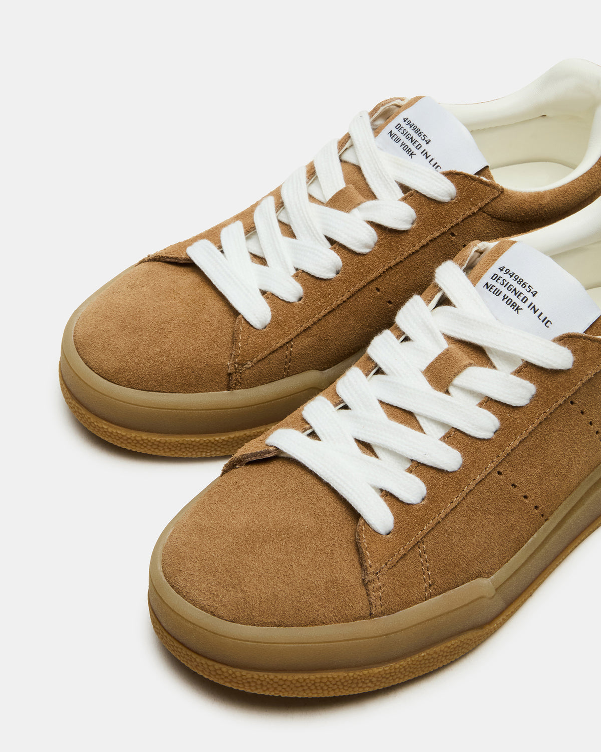 Steve Madden STRIVE Tan Suede Low-Top Lace-Up Sneaker | Women's Sneakers