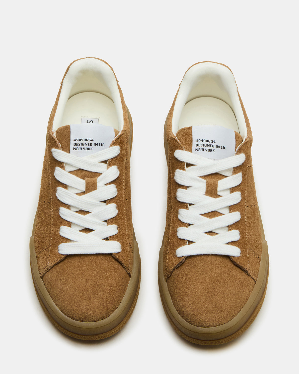 Steve Madden STRIVE Tan Suede Low-Top Lace-Up Sneaker | Women's Sneakers