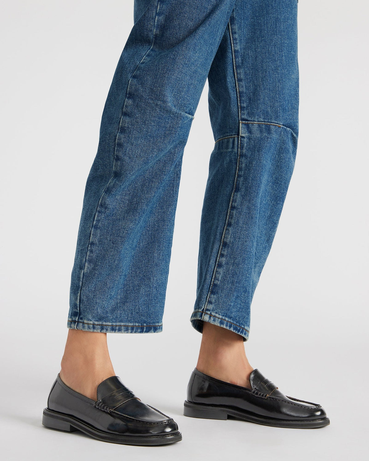 Steve Madden MADISON Black Leather Women's Penny Loafer