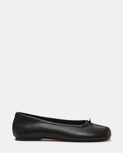 Steve Madden CALICO Black Leather Split Toe Tabi Women's Ballet Flat