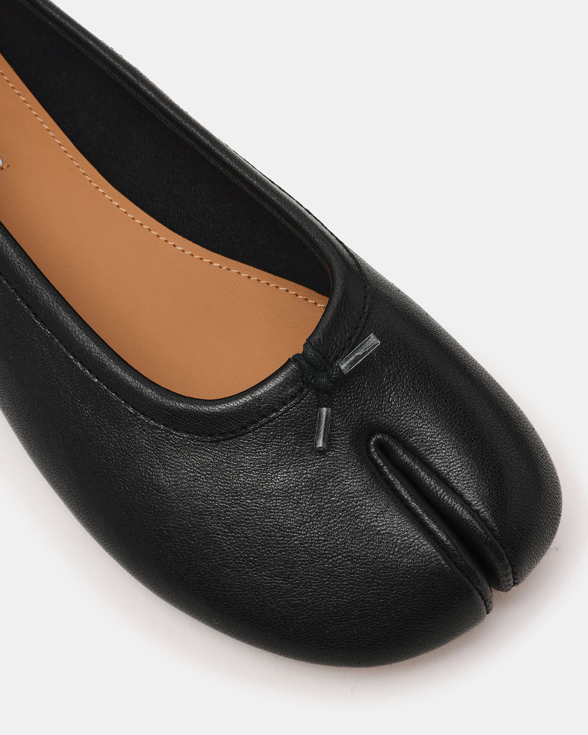 Steve Madden CALICO Black Leather Split Toe Tabi Women's Ballet Flat