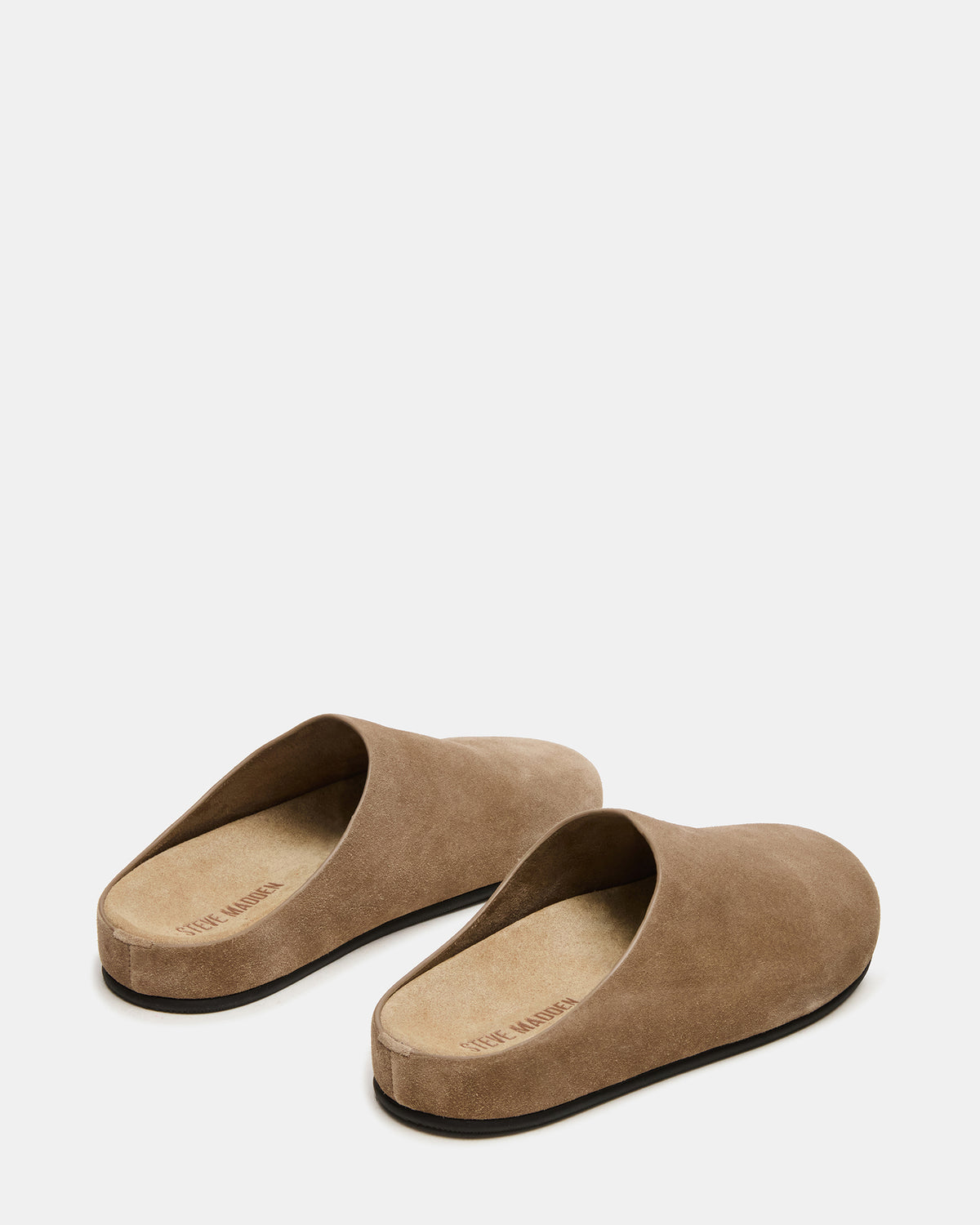 Steve Madden FERN Taupe Suede Mule Slip-On Round-Toe Women's Flat