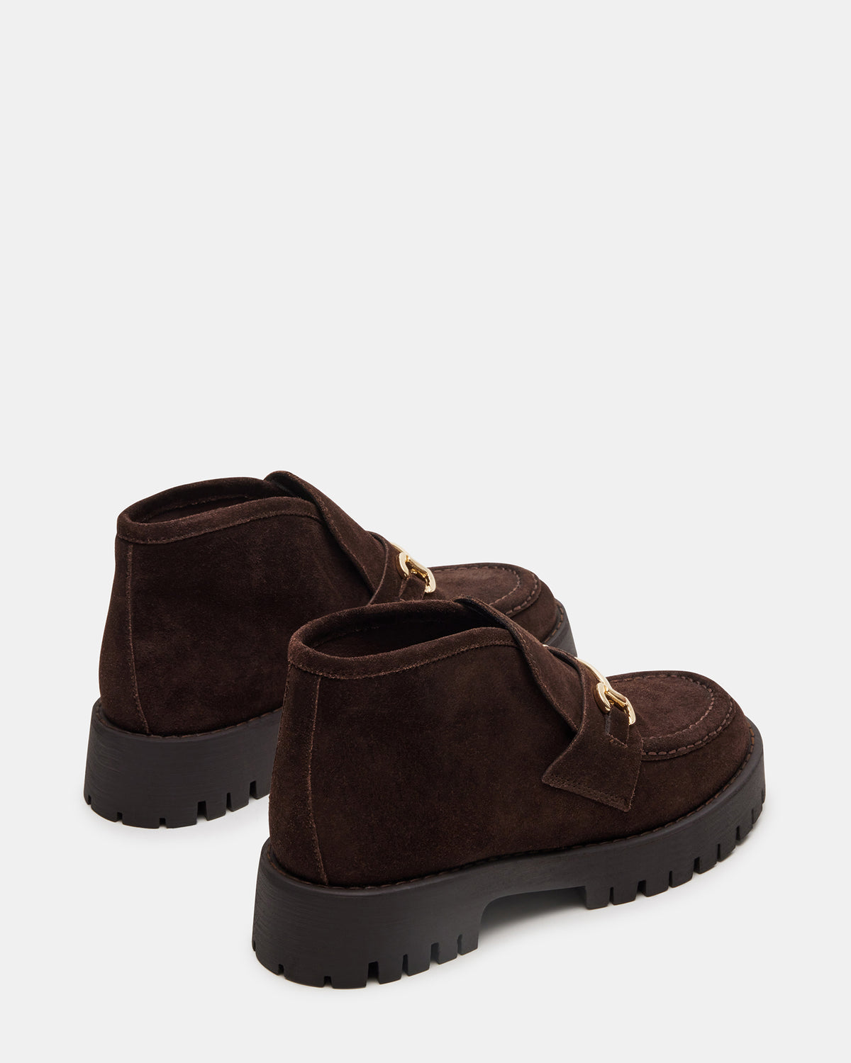 Steve Madden LEON Chocolate Brown Suede Platform Lug Sole Women's Loafer