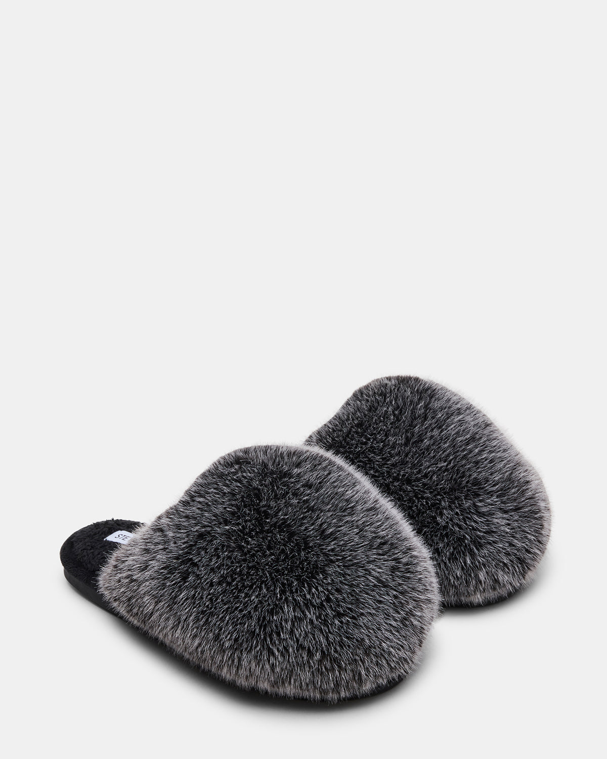 Steve Madden POOF GREY Slip-On Faux Fur Mule Women's Flat
